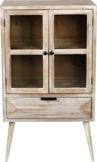 Μπουφές από Μασίφ Ξύλο Εκρού 60x33x111.5cm
