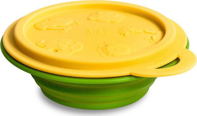 Marcus & Marcus Baby Food Bowl Πτυσσόμενο made of Silicone Green-Yellow MNMBB02-GF