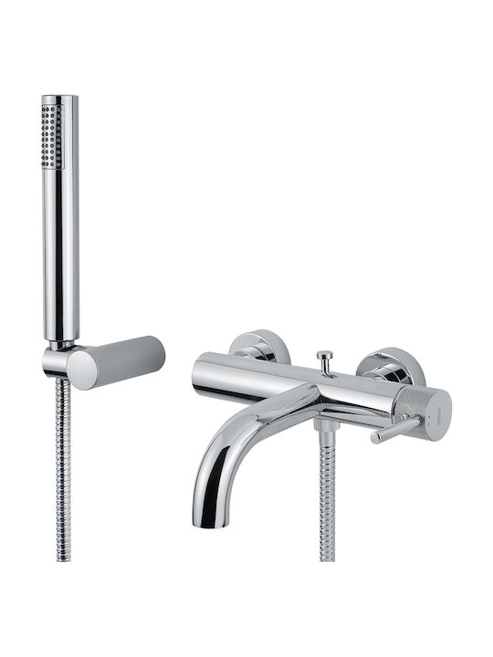 Armando Vicario Industrial Mischung Bade- / Duscharmatur Badewanne Komplettes Set Silber