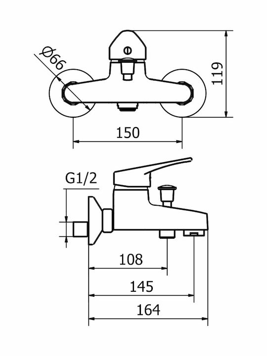 Wtsgroup Kristal Mischung Bade- / Duscharmatur Badewanne Komplettes Set Silber