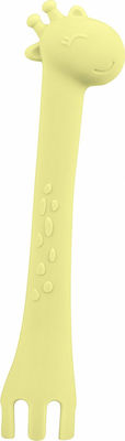 Kikka Boo Baby Löffel Giraffe aus Silikon Yellow