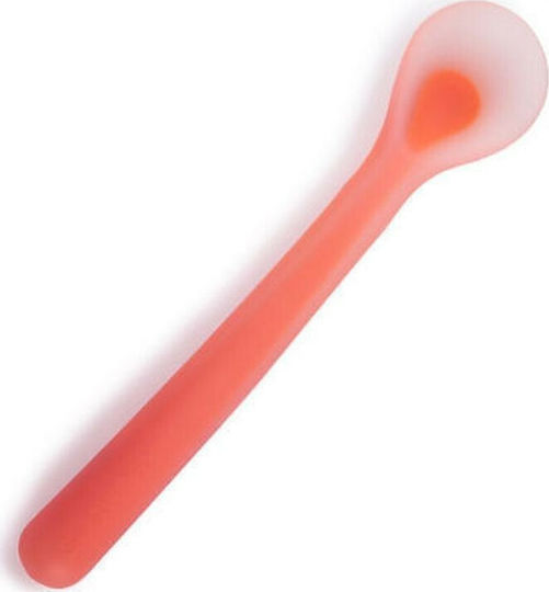 Suavinex Baby Löffel aus Silikon für 4+ Monate Orange