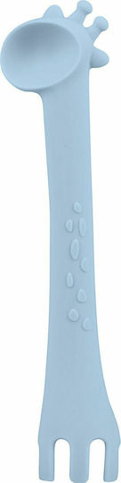 Kikka Boo Βρεφικό Κουτάλι Giraffe από Σιλικόνη Blue