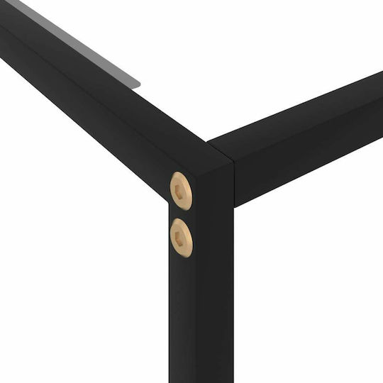 Console Table Metal with Glass Surface Transparent L60xW35xH75cm