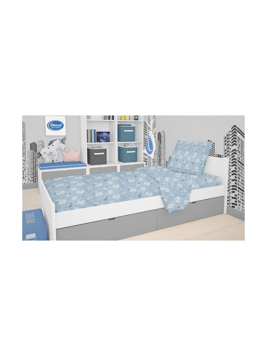 Dimcol Bettwäsche-Set Einzel Baumwolle Smile 81 Blue 160x240cm 3Stück