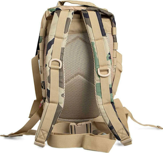 Alpha Industries Tactical Στρατιωτικό Σακίδιο Πλάτης από Πολυεστέρα Woodland 10.5lt