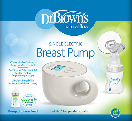 Dr. Brown's Electric Single Breast Pump Battery and Electric White 150ml