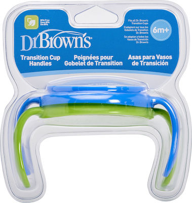 Dr. Brown's Plastic Baby Sippy Cup Handles for 6+ months 2pcs Multicolour