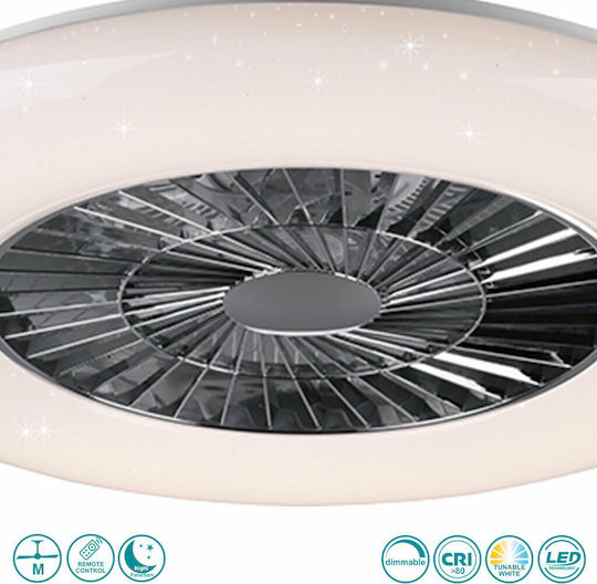 Trio Lighting Visby Затворен Тип (Плафон) 59см с Магазин за онлайн търговия с Мегапикселови Обективи Мат Бял