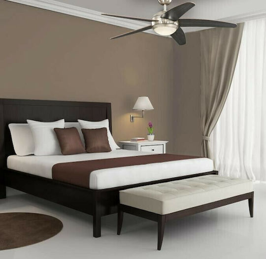 Westinghouse Bendan LED Ceiling Fan 132cm with Light Fixture Chrome/Wenge