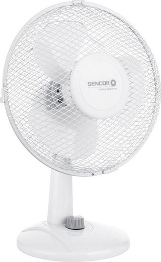Sencor Επιτραπέζιος Ανεμιστήρας 30W Διαμέτρου 23cm Λευκός
