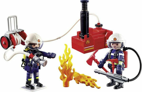 Playmobil Stadt Aktion Feuerwehrleute mit Wasserpumpe für 4+ Jahre Jahre