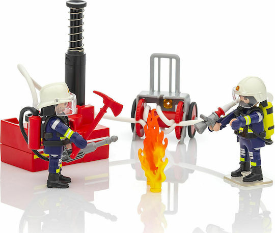 Playmobil Stadt Aktion Feuerwehrleute mit Wasserpumpe für 4+ Jahre Jahre