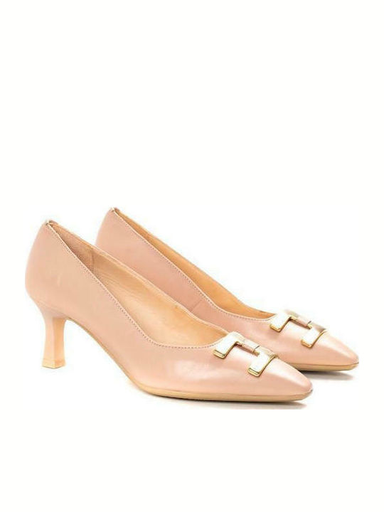 Hispanitas Leather Beige Heels