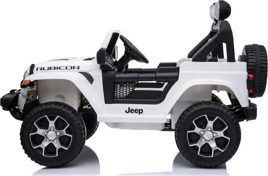 Wrangler Rubicon Kids Electric Car Two Seater with Remote Control Licensed 12 Volt White