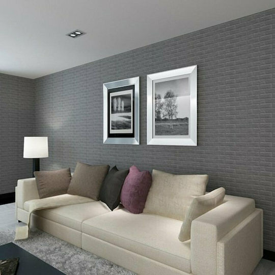 3D Wall Panels Foam Adhesive 55332 Gray Foam Gray 75x70cm