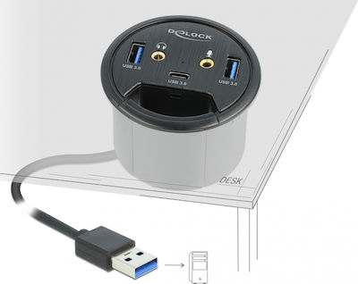 DeLock USB 3.0 Hub 3 Θυρών με σύνδεση USB-A
