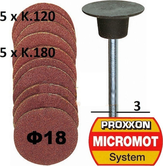 Proxxon Exzenterschleifer-Schleifblatt 18x18mm Set 10Stück