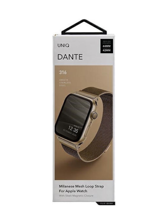 Uniq Dante Armband Rostfreier Stahl Carmel Gold (Apple Watch 42/44/45mm)