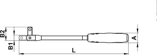 Wurth Μανέλα Ίσια 1/2'' με Σπαστή Κεφαλή 36.5εκ