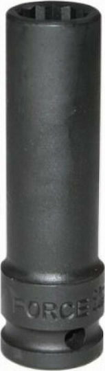 Force Socket Pneumatic Hex Long with Square Drive 1/2" Diameter 20mm