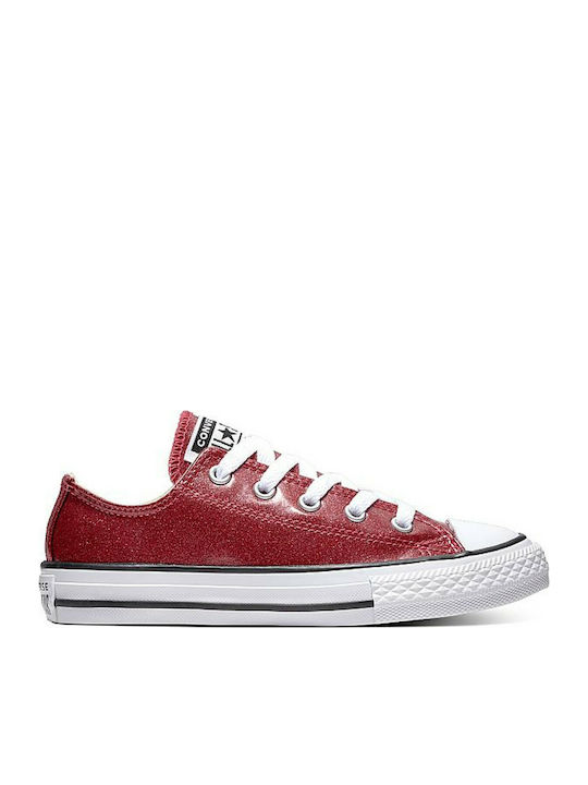 Converse Kids Sneakers Chuck Taylor Low Glitter Burgundy