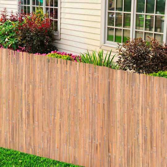 vidaXL Bamboo Fencing Bamboo with Whole Wood 1x4m