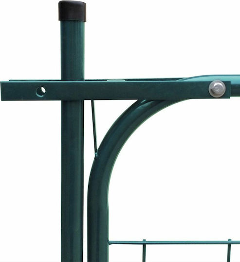 vidaXL Poartă de Gard din Metal în Culoarea Verde 1.0x1.0m