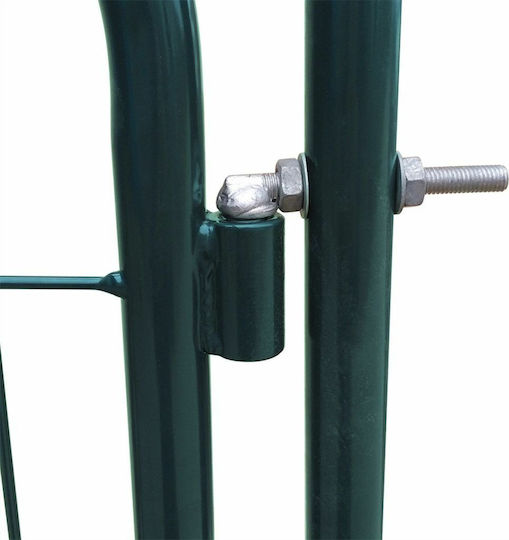 vidaXL Poartă de Gard din Metal în Culoarea Verde 1.0x1.0m