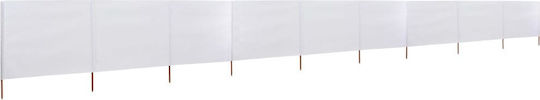 vidaXL Fabric Fence Panel in White Color 1.2x12.0m