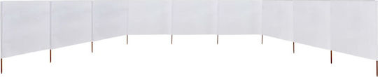 vidaXL Fabric Fence Panel in White Color 1.2x12.0m