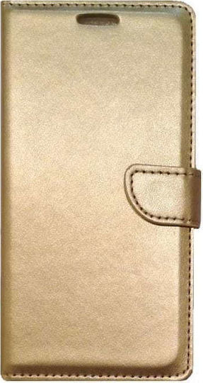 Book Δερματίνης Χρυσό (Xiaomi Mi A3)