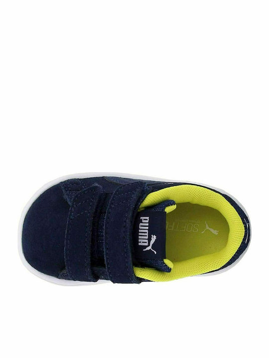 Puma Παιδικό Sneaker Smash με Σκρατς Navy Μπλε