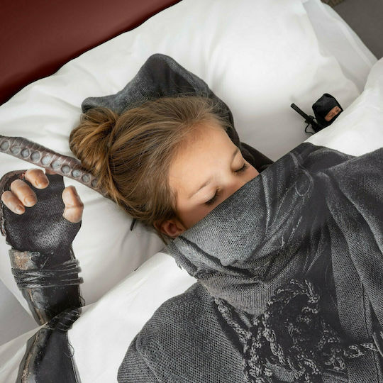 Snurk Ninja Kids Duvet Cover Single Gray 140x200cm