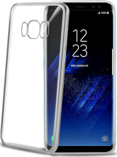 Celly Laser Umschlag Rückseite Silikon Schwarz (Galaxy S8)