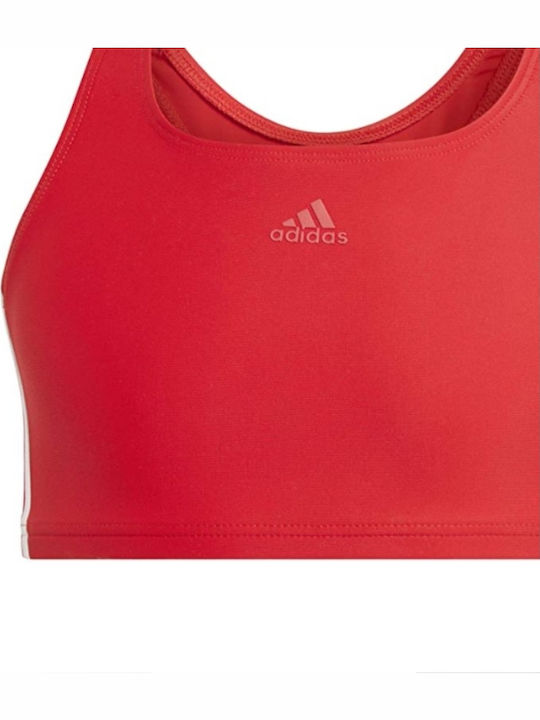 Adidas Παιδικό Μαγιό Μπικίνι 3-Stripes Sports για Κορίτσι Κόκκινο