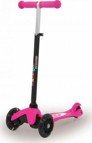 Jamara Kids Scooter Foldable KickLight 3-Wheel Pink