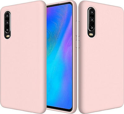 Forcell Soft Umschlag Rückseite Silikon Rosa (Huawei P30)