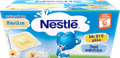 Nestle Neslac Επιδόρπιο Γάλακτος with Βανίλια Flavour 400gr for 6+ months 4pcs