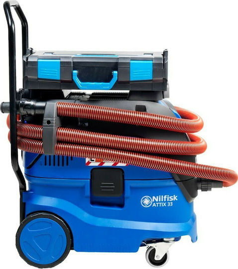 Nilfisk Attix 33-2L IC Mobile Σκούπα Υγρών / Στερεών 1400W με Πλαστικό Κάδο 30lt