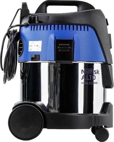 Nilfisk Aero 21-21 PC Σκούπα Υγρών / Στερεών 1250W με Πλαστικό Κάδο 20lt