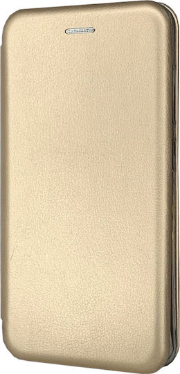 Elegance Book Synthetic Leather Gold (Galaxy S10 Lite)