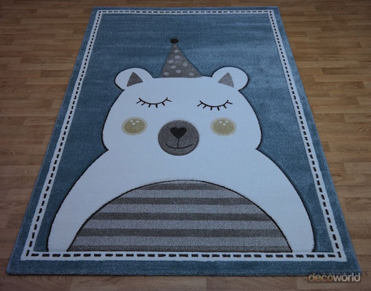 Tzikas Carpets 18649-030 Kinder Teppich Petrol Blau 133x190cm Dicke 13mm