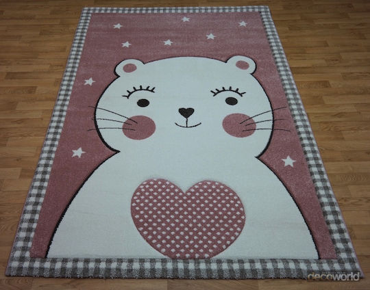 Tzikas Carpets 18648-055 Παιδικό Χαλί Ροζ 133x190cm Πάχους 13mm