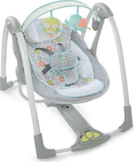 Bright Starts Swing 'n Go Portable Swing Hugs & Hoots Ръчен Релакс Бебе Зелен
