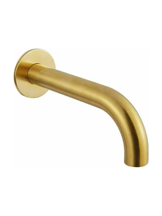 Armando Vicario Industrial Built-in Faucet Spout for Bathtub Brushed Gold