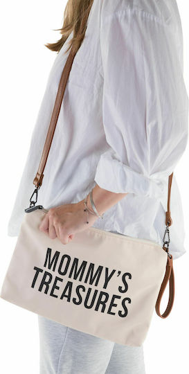 Childhome Бебешка чанта за козметика Mommy Treasures Бял 1бр
