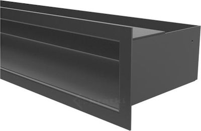 Kratki Rectangular Fireplace Air Shutter Gray 100x9cm