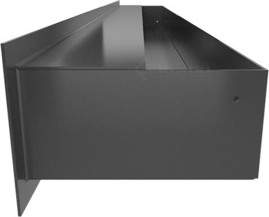 Kratki Ορθογώνια Περσίδα Τζακιού 100x9cm Γκρι