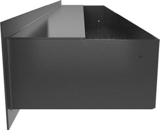 Kratki Ορθογώνια Περσίδα Τζακιού 80x9cm Γκρι